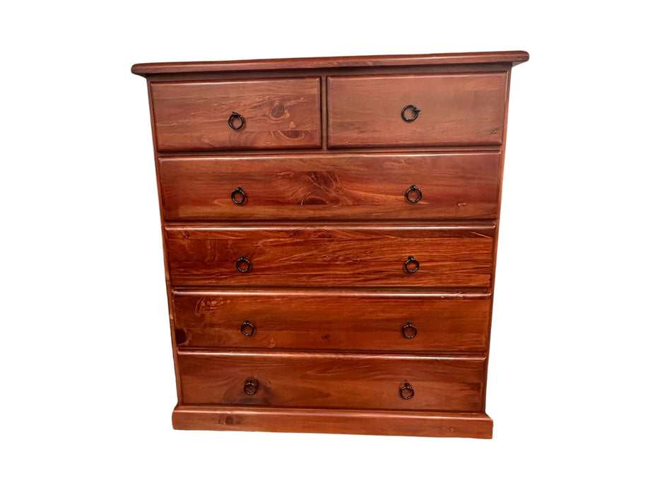 Donnelly 6 Drw Tall Chest with Black Ring Handle