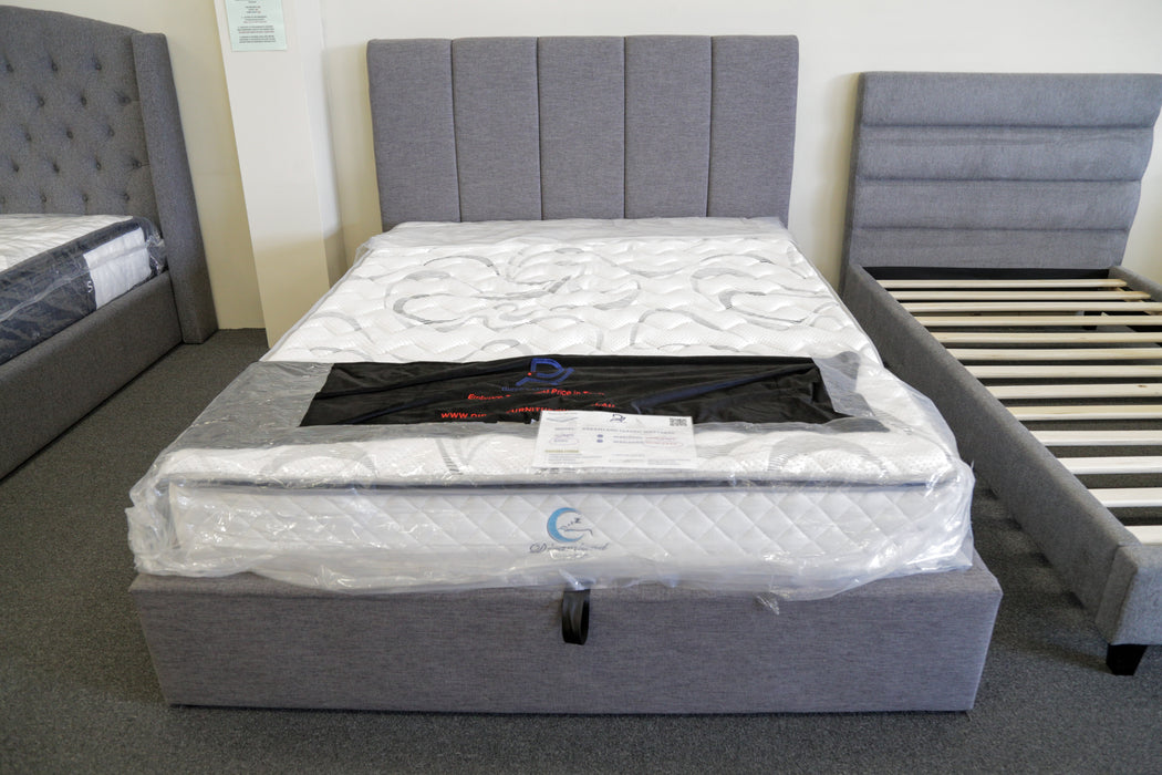 Gary Fabric King Bed with Gas Lift