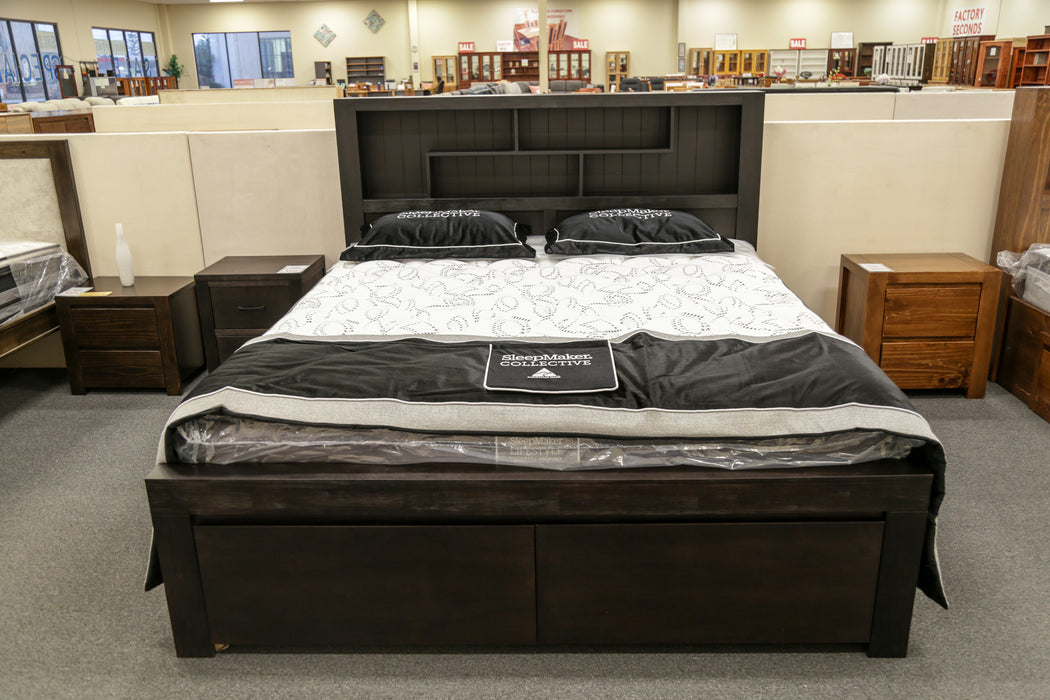 Malaga Queen Bed with 2 Bedend Drawers