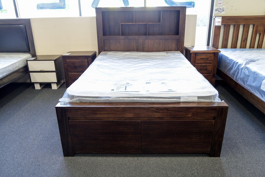 Malaga Double Bed with 2 Bedend Drawers - Direct Furniture Warehouse